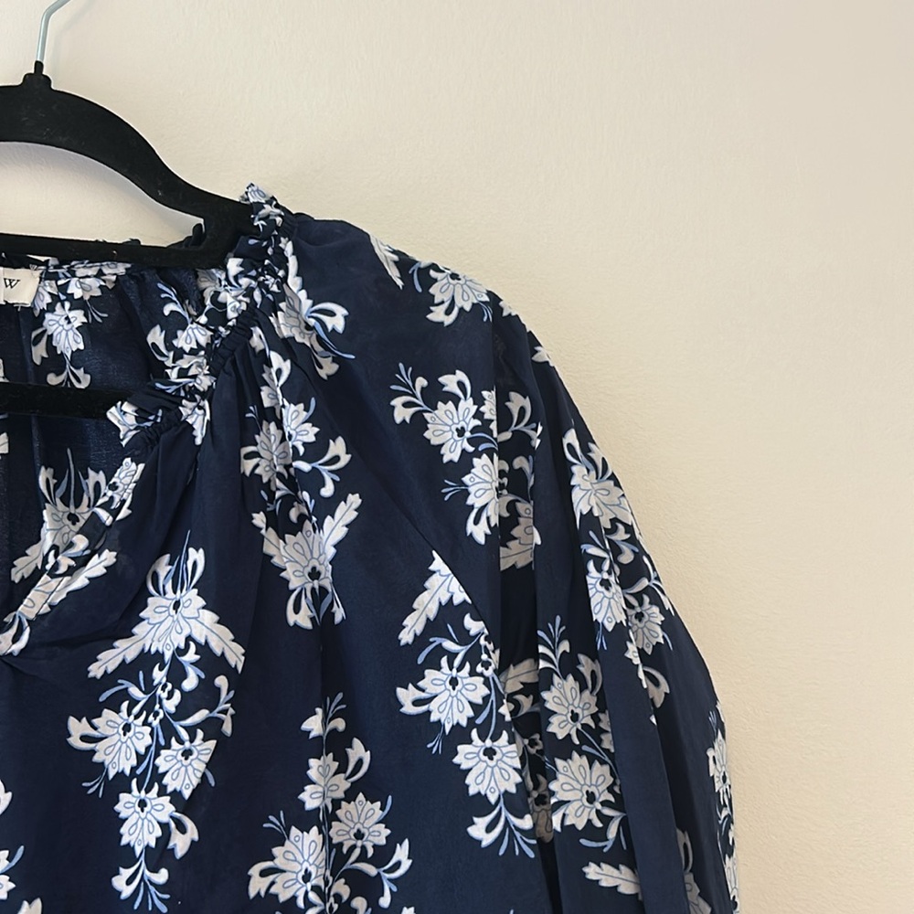 J. Crew Floral Artist Top in Blue Print - Picture 2 of 8